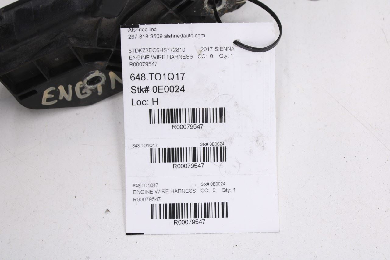 2017-2020 Toyota Sienna LE 3.5L Engine Wiring Harness 82121-08180 OEM - Alshned Auto Parts