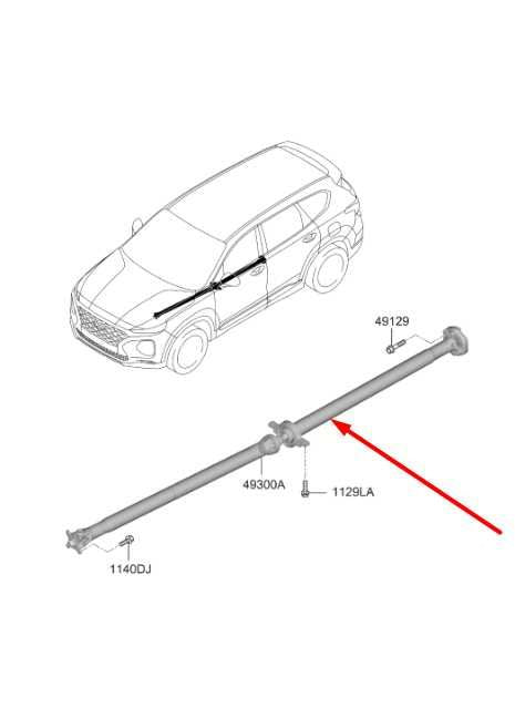 2019-2020 Hyundai Santa Fe SEL 2.4L AWD Rear Drive Shaft Propeller 49300-S1050 - Alshned Auto Parts