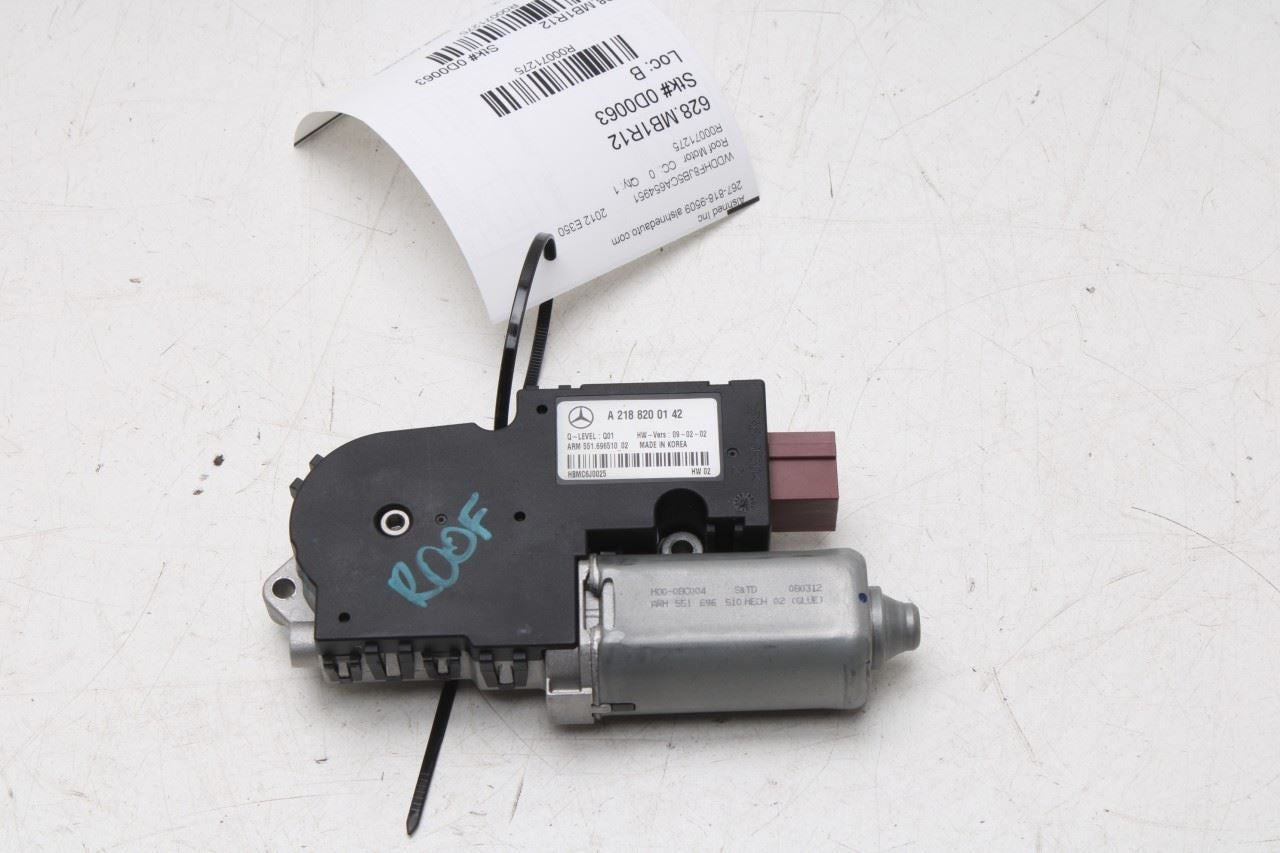 2012-2016 Mercedes-Benz E350 Sport 4MATIC Sunroof Sun Roof Motor 218-820-01-42 - Alshned Auto Parts