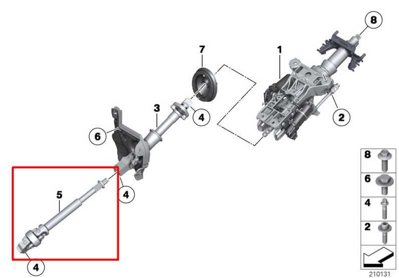 10-15 BMW 750Li xDrive 4.4L AWD Steering Column Shaft Swivel U-Joint 32306778136 - Alshned Auto Parts