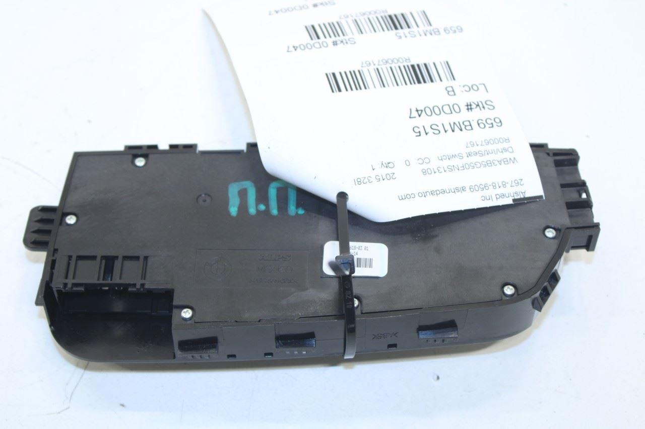 2013-2016 BMW 328i xDrive SULEV Front Right Side Seat Adjustment Control Switch - Alshned Auto Parts