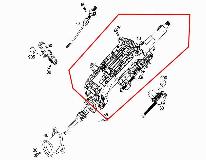2012-15 Mercedes-Benz ML350 3.5L RWD Steering Column Assembly 166-460-13-16 OEM - Alshned Auto Parts