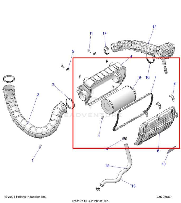 14-26 Polaris RZR XP 1000 Ultimate Air Intake Cleaner Filter Housing 1241166 OEM - Alshned Auto Parts