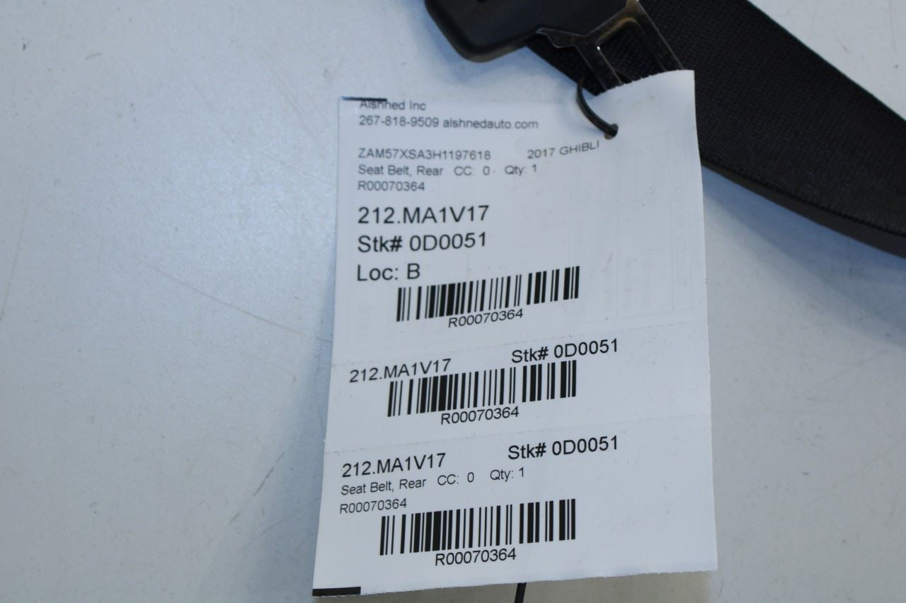 17-21 Maserati Ghibli 3.0L Rear Passenger Right Side 2nd Row Seat Belt Retractor - Alshned Auto Parts