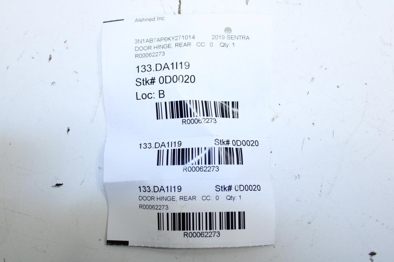 2013-2019 Nissan Sentra SV Rear Left Door Hinge Upper and Lower 82401-9AM0A OEM - Alshned Auto Parts