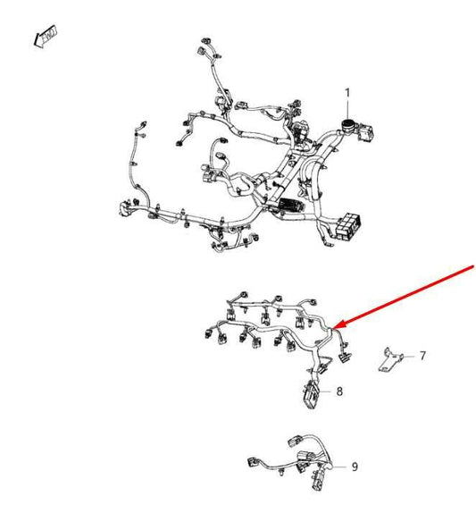 14-21 Jeep Cherokee 3.2L Engine Fuel Injector Wire Harness 5148037AJ OEM *ReaD* - Alshned Auto Parts