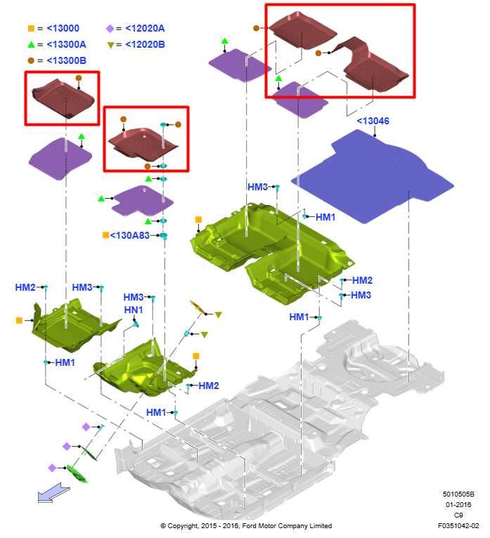 2017-20 Lincoln MKZ Reserve Front Rear RH and LH Side All Weather Floor Mats Set - Alshned Auto Parts