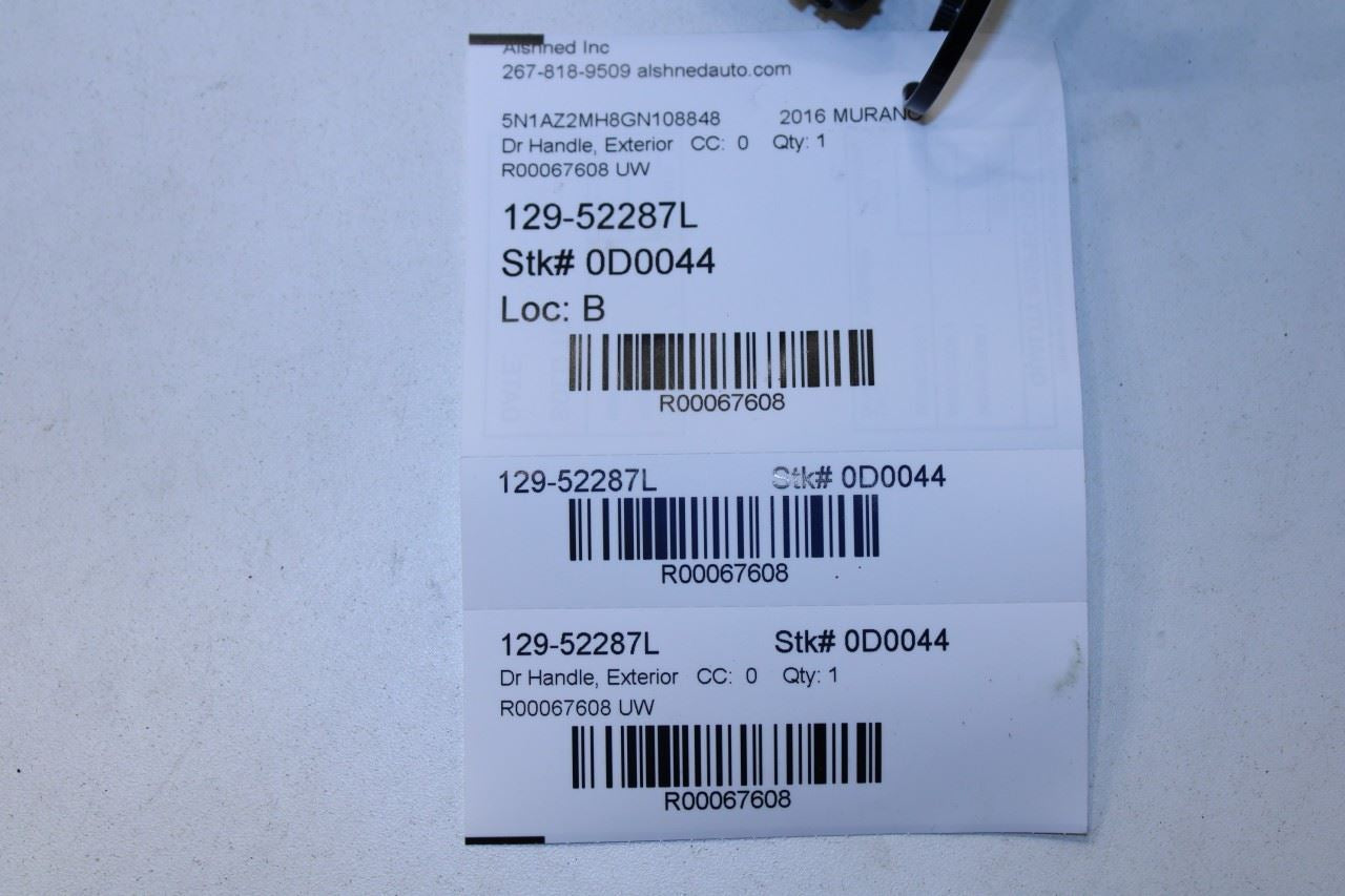 2015-19 Nissan Murano Platinum 3.5L Front Driver Left Side Door Exterior Handle - Alshned Auto Parts