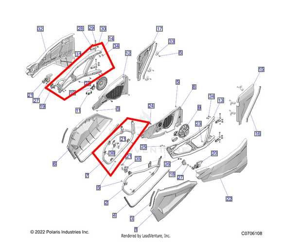 20-23 Polaris RZR XP 1000 RH Side Door Frame w/ Lower Weld Frame 5257930-458 OEM - Alshned Auto Parts