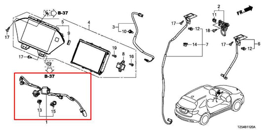 14-20 Acura MDX w/ Technology Pkg Rear Parking Rear View Camera w/ Wire Harness - Alshned Auto Parts