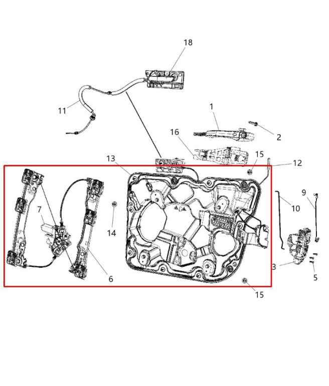 2011-25 Dodge Durango SXT Front Right Door Window Regulator w/ Carrier and Motor1