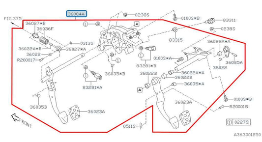 18-21 Subaru WRX Premium AWD Manual Transmission Brake and Clutch Pedal Assembly - Alshned Auto Parts