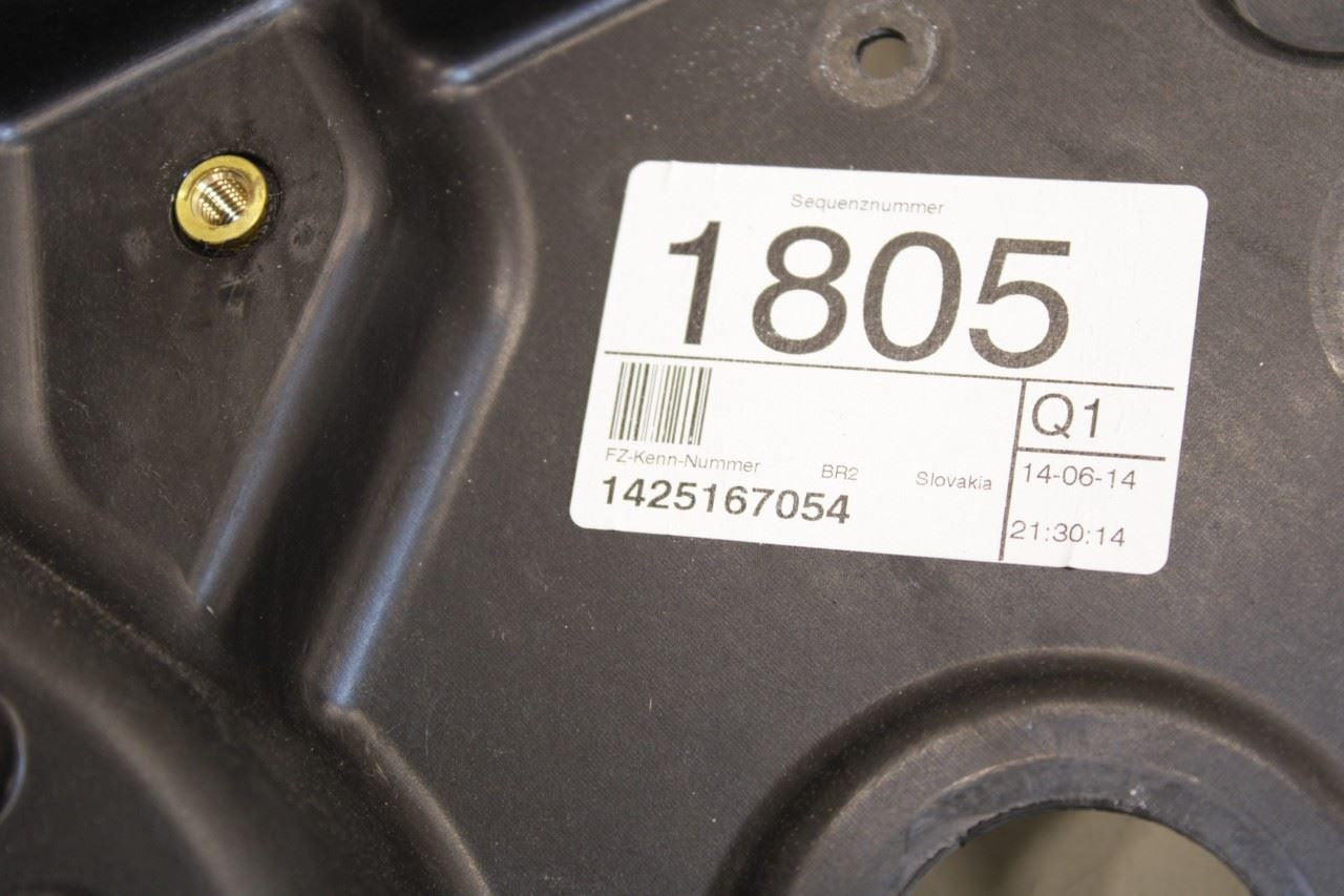 11-18 Porsche Cayenne Platinum Front Left Door Window Regulator w/ Carrier Plate - Alshned Auto Parts