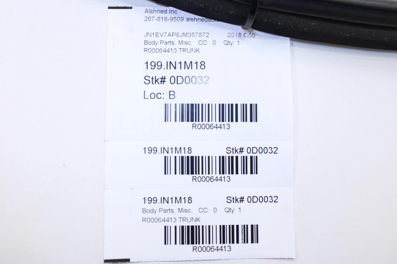 2014-23 Infiniti Q50 Luxe RWD Rear Trunk Deck Lid Weatherstrip Seal 84830-4GA0A - Alshned Auto Parts