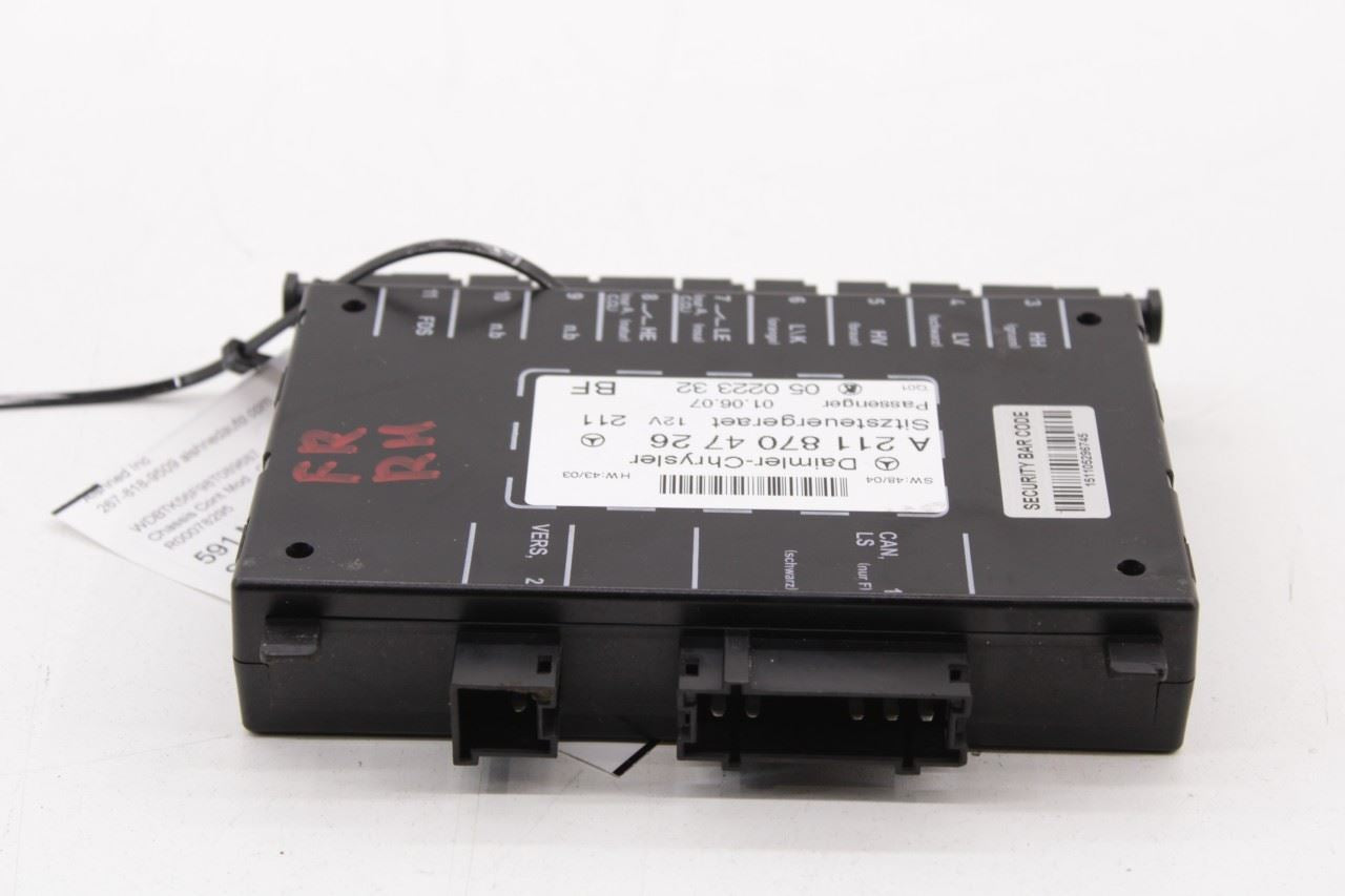 2006-2009 Mercedes-Benz CLK 350 Front Right Power Seat Memory Control Module OEM - Alshned Auto Parts