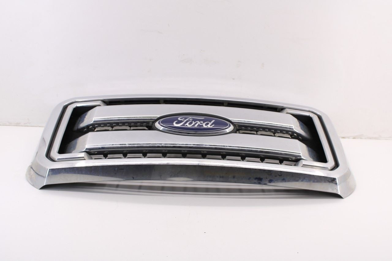 2011-16 Ford F250 Lariat Crew Cab Front Radiator Grille Chrome w/ Emblem *ReaD* - Alshned Auto Parts