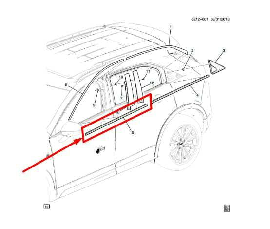 2019-25 Cadillac XT4 Premium Front Left Door Window Belt Outer Molding 84682627 - Alshned Auto Parts