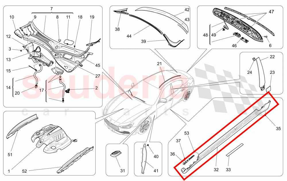 2017-2020 Maserati Ghibli Left Driver Side Rocker Panel Molding 670028814 *ReaD* - Alshned Auto Parts