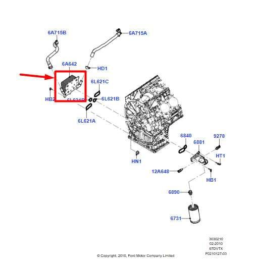 2011-2019 Ford F250 SD 6.7L Engine Diesel Oil Cooler BC3Q-6C615-AG OEM - Alshned Auto Parts