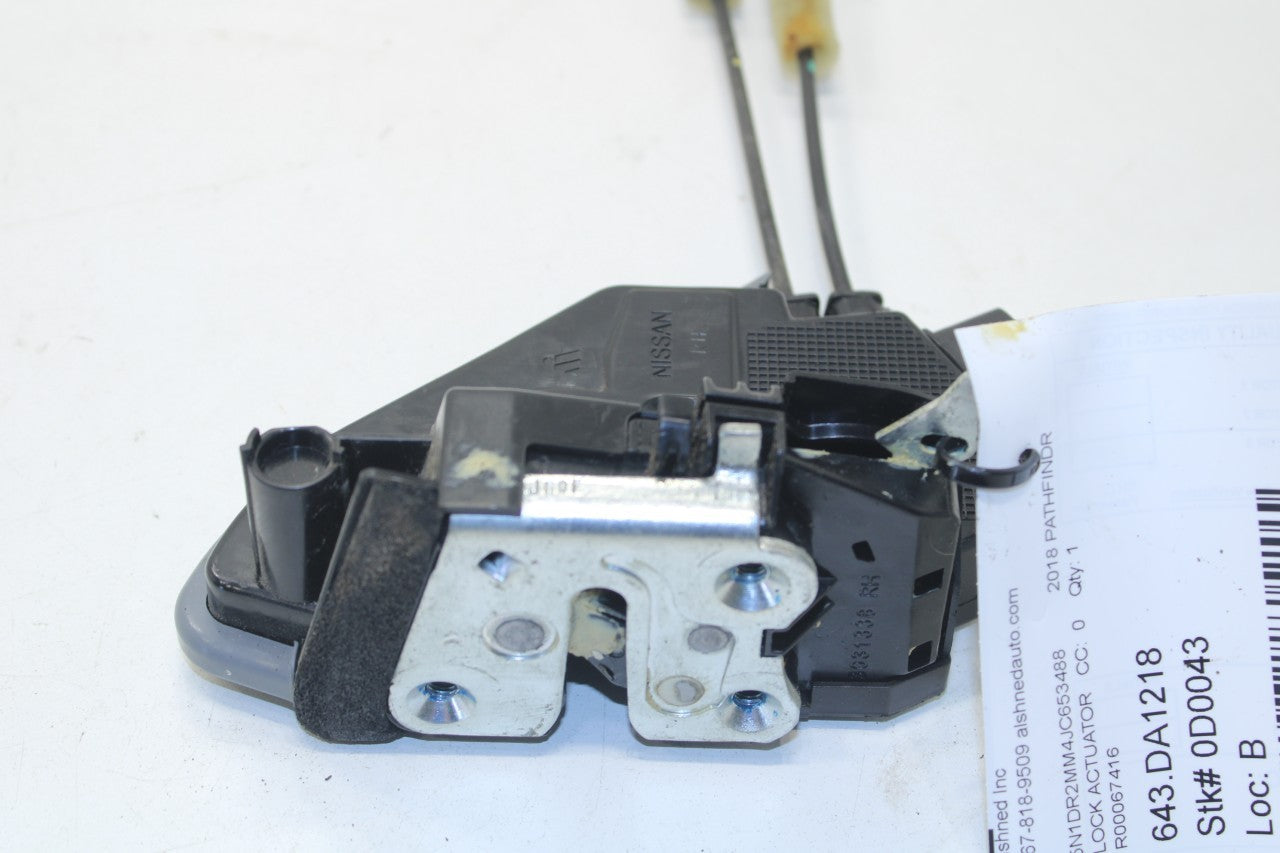 17-20 Nissan Pathfinder SV Front Right Side Door Lock Latch Actuator 80500-9PM0A - Alshned Auto Parts