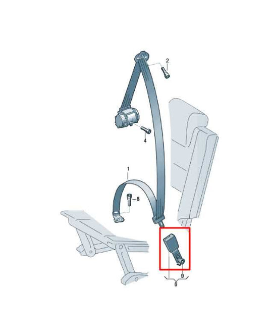 2018-23 Volkswagen Atlas S Rear Right and Left Side 3rd Row Seat Belt Buckle Set - Alshned Auto Parts