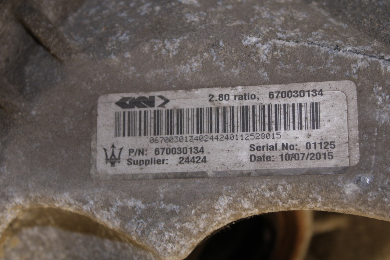 14-24 Maserati Ghibli S Q4 3L AWD Rear Axle Differential Carrier 2.80 ratio 57K - Alshned Auto Parts
