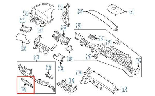 2022-2024 Hyundai Tucson SEL Front Left Side Dash Fuse Box Lid Cover 84753-CW200 - Alshned Auto Parts