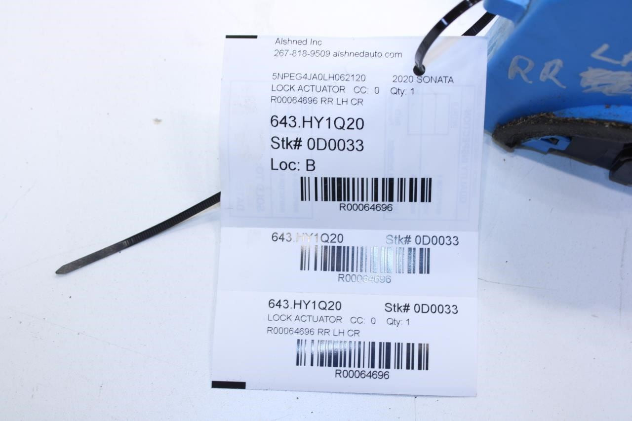 2020-23 Hyundai Sonata SE Rear Left Door Lock Latch Actuator 81410-L1000 *ReaD* - Alshned Auto Parts