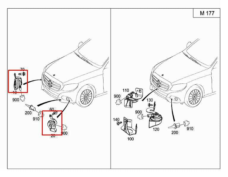 15-23 Mercedes-Benz C300 Front RH and LH Side Radiator Core Support Bracket Set - Alshned Auto Parts