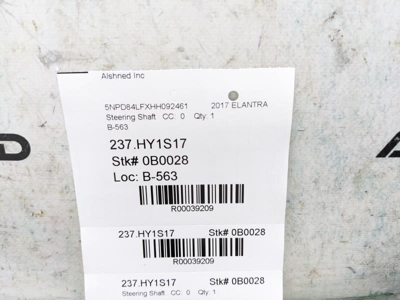 2017-20 Hyundai Elantra SE Steering Column Lower Intermediate Shaft 56400-F20007