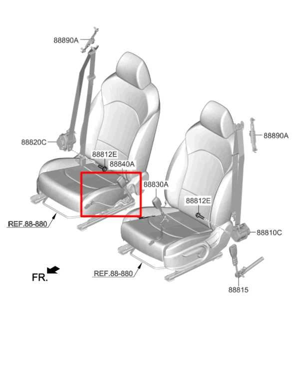 19-23 Kia Forte LXS 2.0L Front Passenger Right Side Seat Belt Buckle 88840M7000 - Alshned Auto Parts