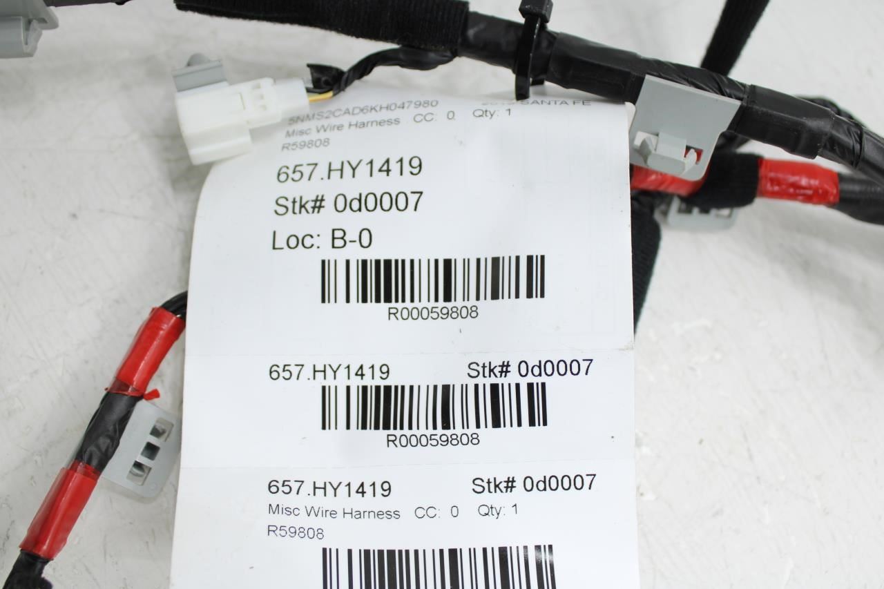 2019-2020 Hyundai Santa Fe Rear Liftgate Tailgate Wiring Harness 91650-S2070 OEM - Alshned Auto Parts