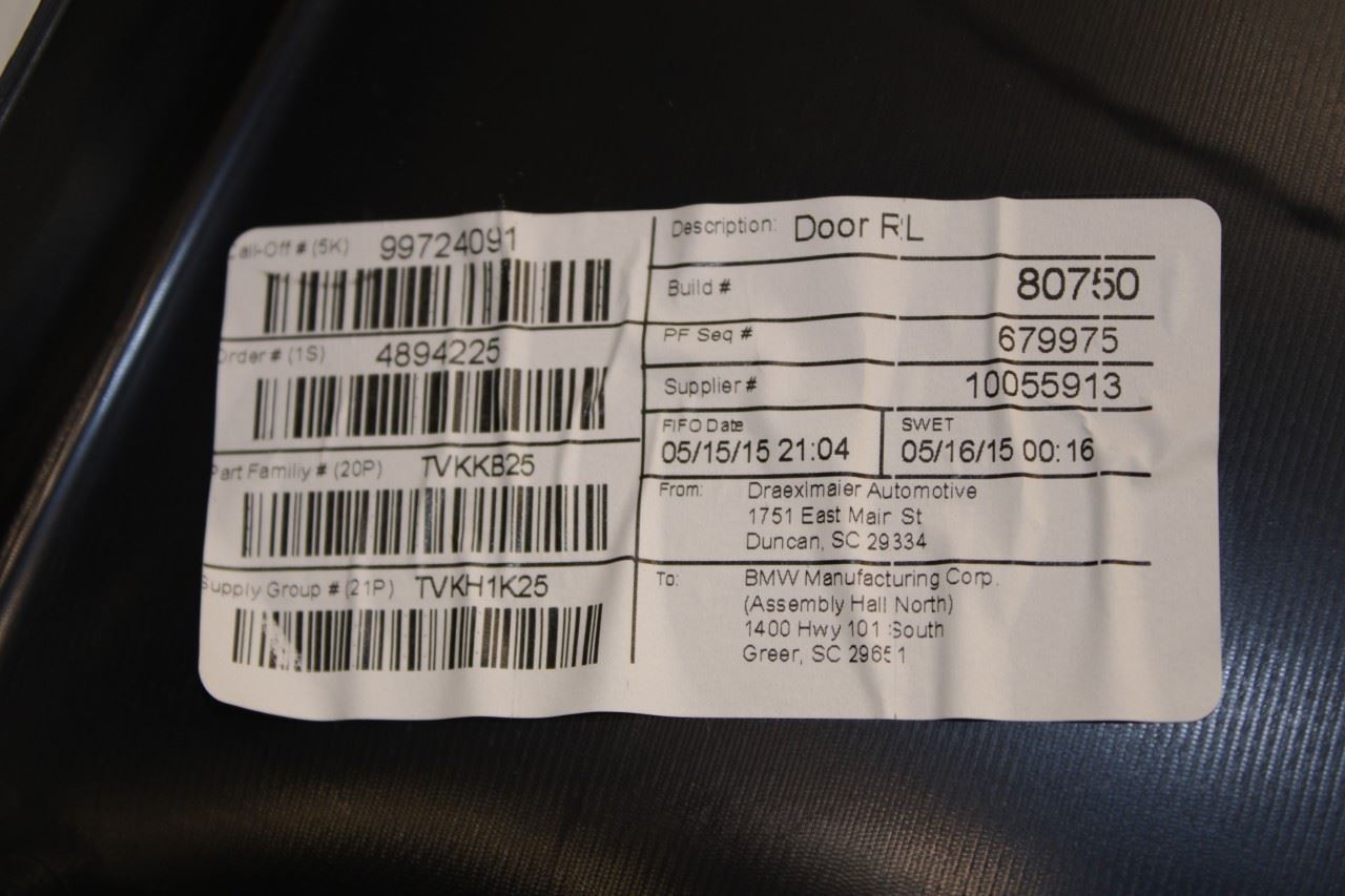 2011-2017 BMW X3 xDrive28i Rear Left Driver Door Trim Panel 51427279929 OEM - Alshned Auto Parts