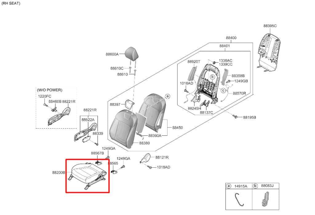 22-23 Hyundai Tucson SEL Front Passenger Right Seat Lower Track Frame w/ Cushion - Alshned Auto Parts