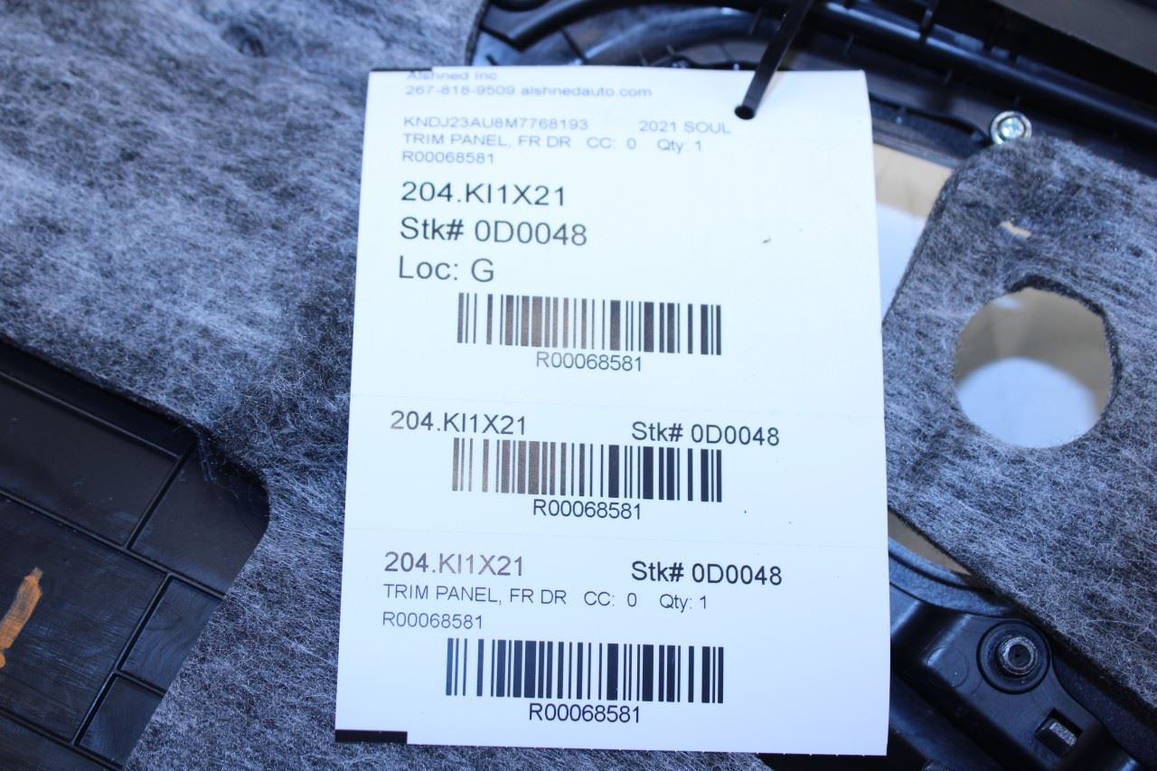 2020-2022 Kia Soul Front Right Passenger Side Door Trim Panel 82306-K0330D31 OEM - Alshned Auto Parts