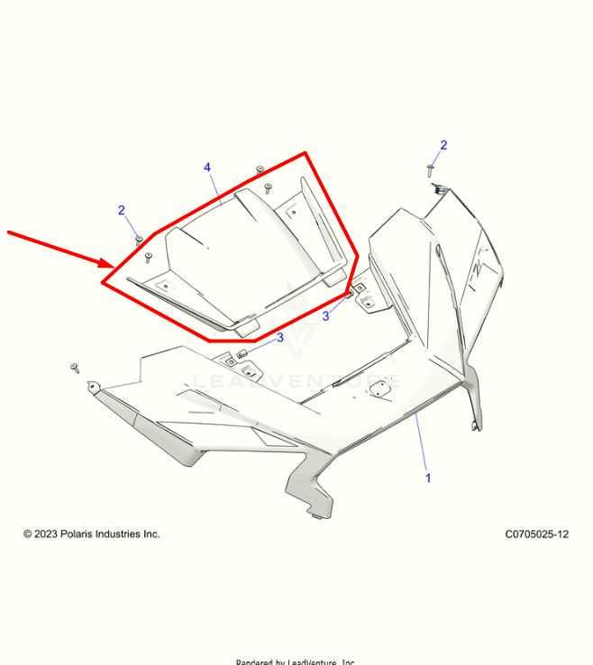 2024-2025 Polaris RZR XP 1000 Ultimate Front Hood Center Panel 5456528 OEM - Alshned Auto Parts