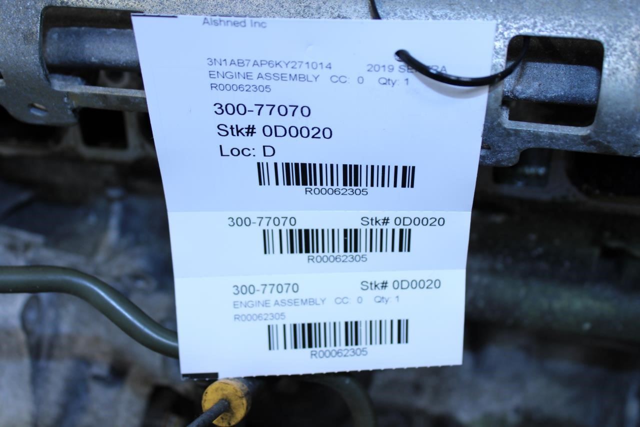 2013-2019 Nissan Sentra SV 1.8L CVT Engine VIN A 4th dgt MRA8DE 109K 10102-3RC2C - Alshned Auto Parts