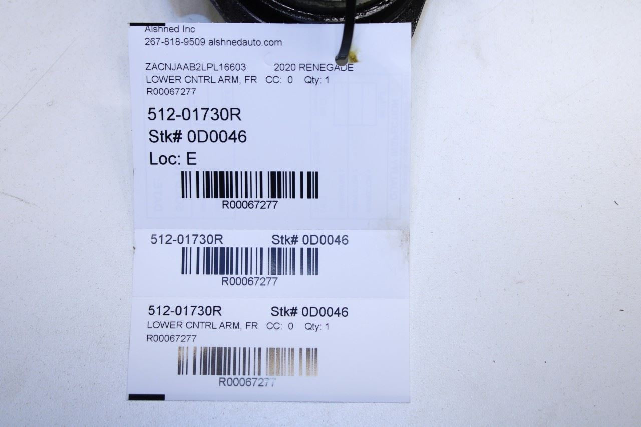 2015-2022 Jeep Renegade Sport FWD Front Right Side Lower Control Arm 68248000AA - Alshned Auto Parts