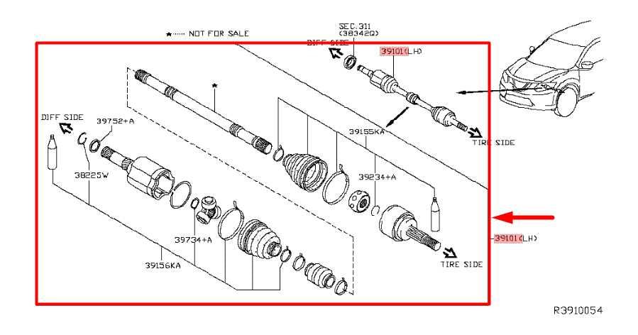 2014-20 Nissan Rogue SV AWD Front Left Side CV Drive Axle Shaft 39101-4BA0A OEM - Alshned Auto Parts