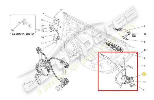 2016-17 Maserati Ghibli S Q4 Rear Passenger Right Side Door Lock Latch Actuator - Alshned Auto Parts
