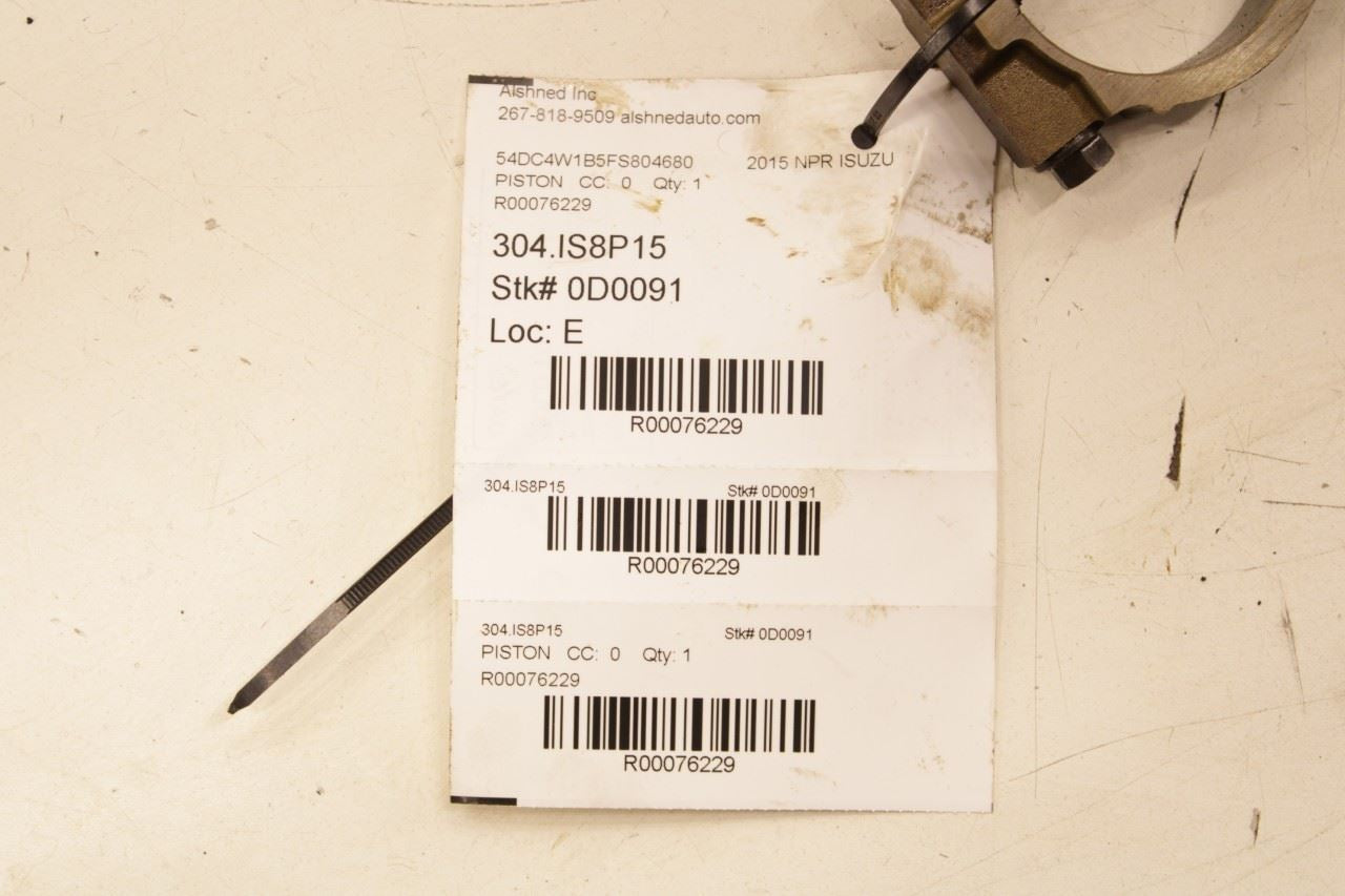 12-20 ISUZU NPR HD 6.0L Engine Piston Left No 1 w/ Connecting Rod 8-89017-849-0 - Alshned Auto Parts