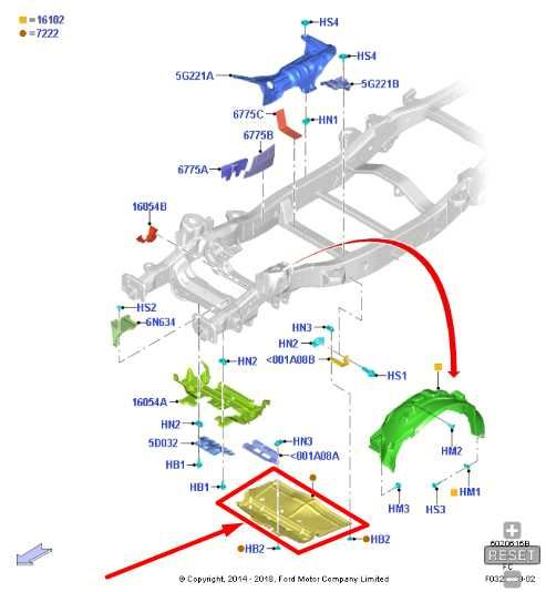 2015-2020 Ford F150 XL Front Under Body Splash Shield Skid Plate ML34-5R108 OEM - Alshned Auto Parts