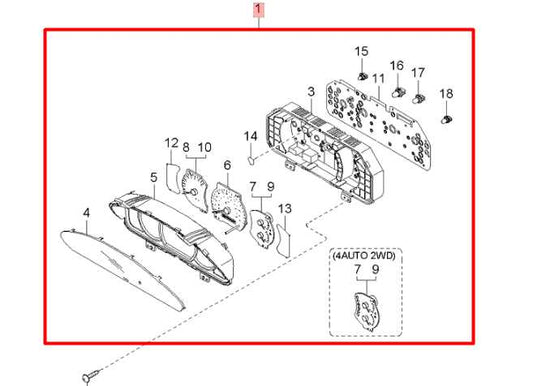2000-05 Kia Rio 1.6L Speedometer Gauge Instrument Cluster Unknown Mileage *ReaD* - Alshned Auto Parts