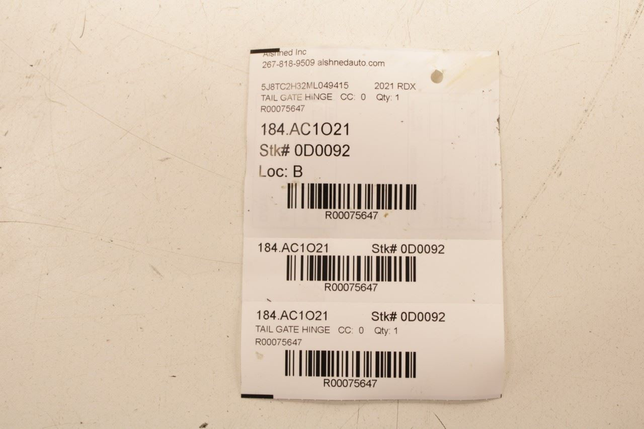 2019-2025 Acura RDX SH-AWD Rear Liftgate Right and Left Side Hinge Set of 2 - Alshned Auto Parts