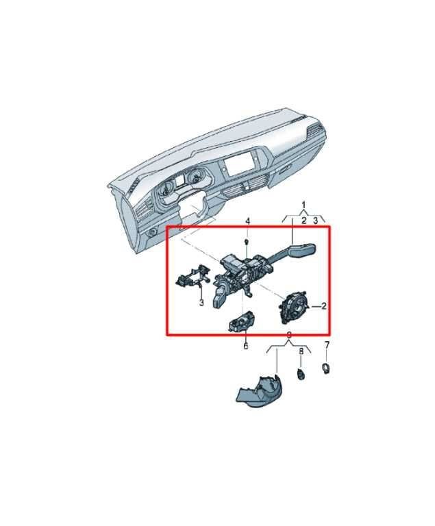 2022-25 Volkswagen Jetta SE 1.5L Steering Column Light Turn Signal Wiper Switch1