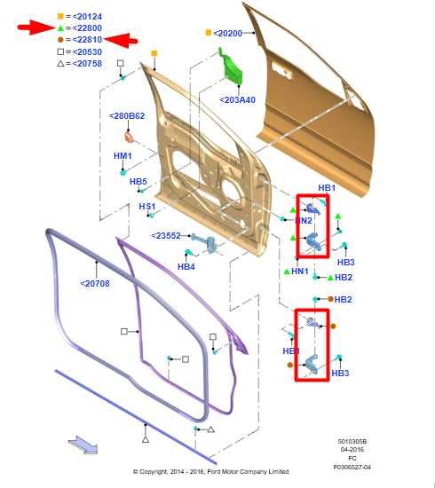 2015-2024 Ford F150 XL Front Left Door Hinge Upper and Lower FL3Z-1622801-C OEM - Alshned Auto Parts