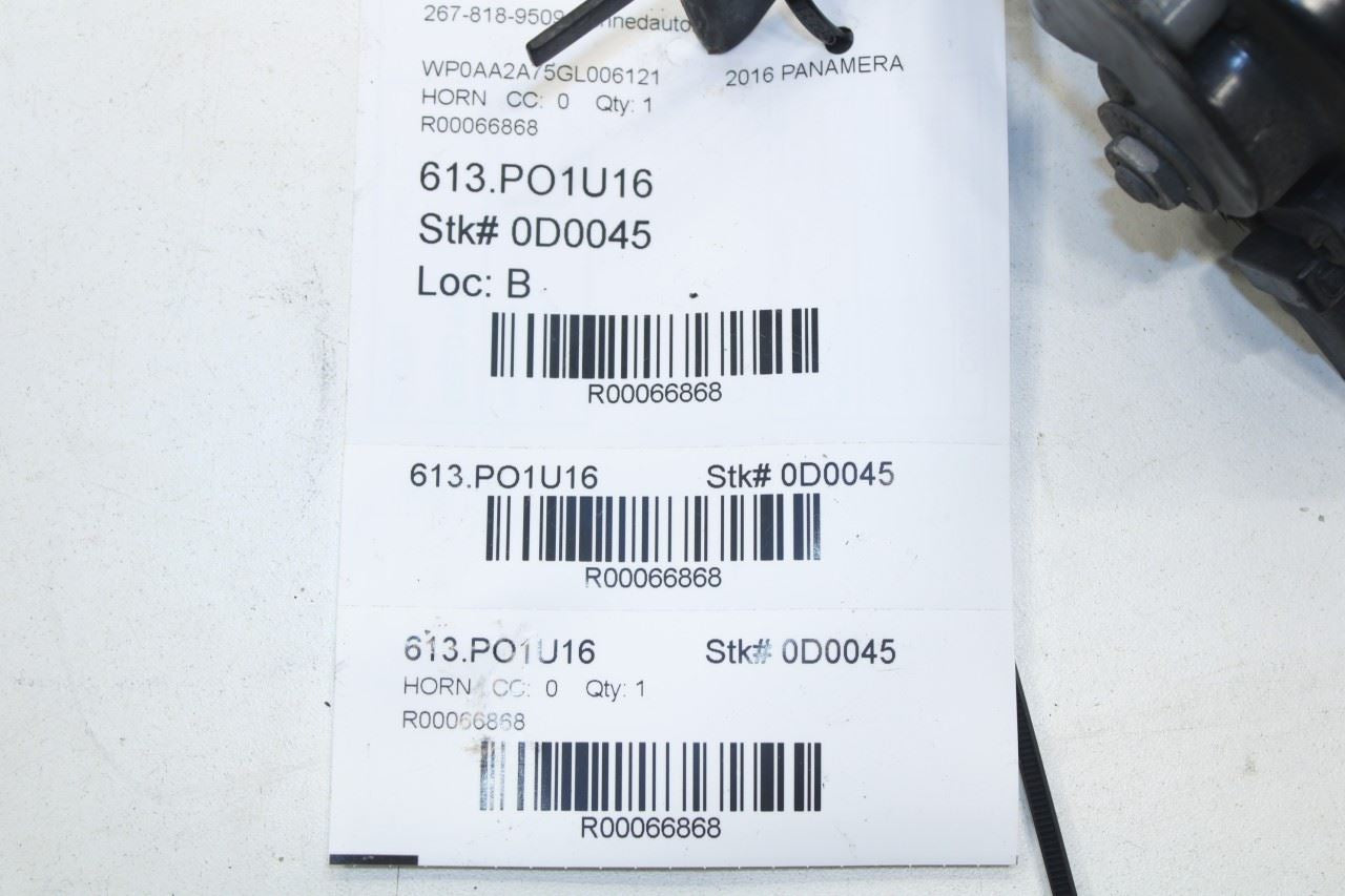 2014-2016 Porsche Panamera 4 Low Note Horn w/ Bracket 97063502601 OEM - Alshned Auto Parts