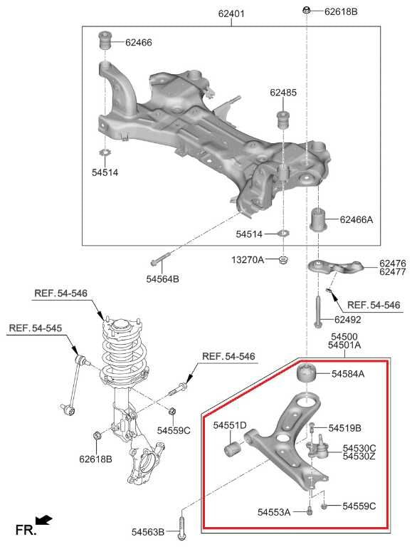 2019-2021 Hyundai Veloster FWD Front Right Lower Control Arm 54501-J3AA0 OEM1