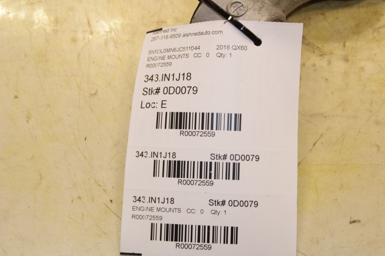 2014-2020 Infiniti QX60 3.5L FWD Engine Torque Rod Mount Bracket 11350-4RA0A OEM - Alshned Auto Parts