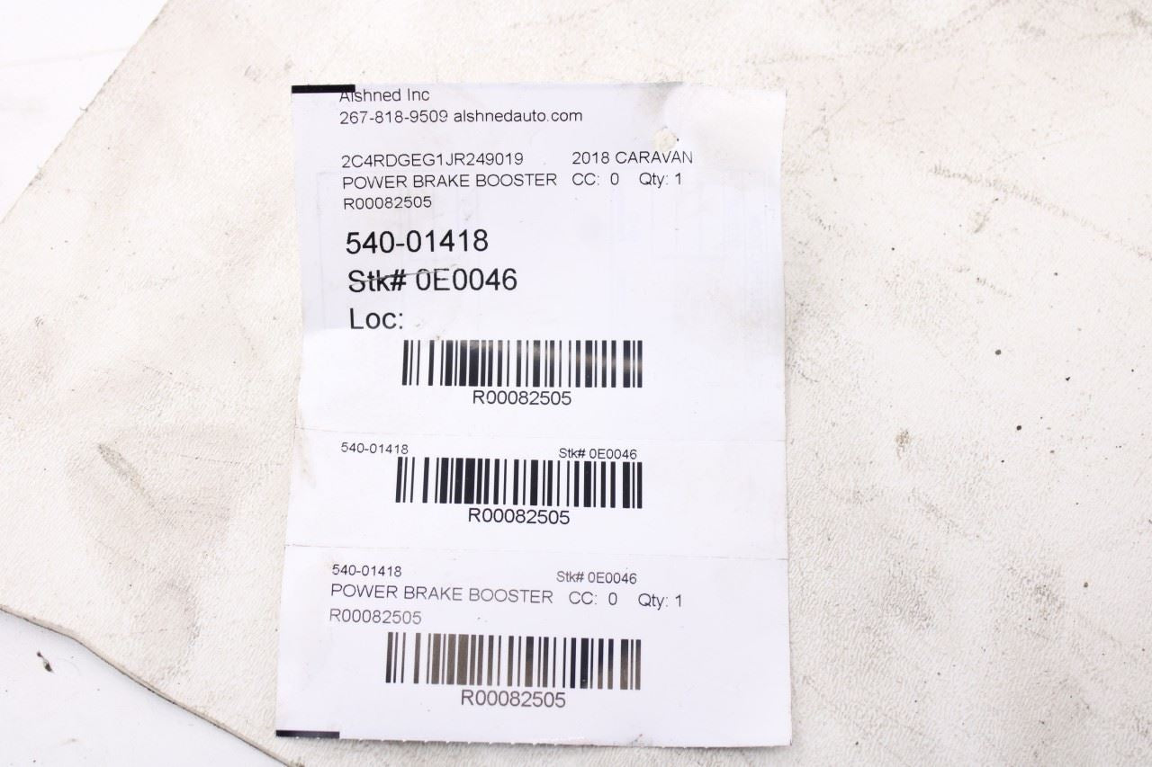 2012-2020 Dodge Grand Caravan GT 3.6L Power Brake Booster 4581494AG OEM10